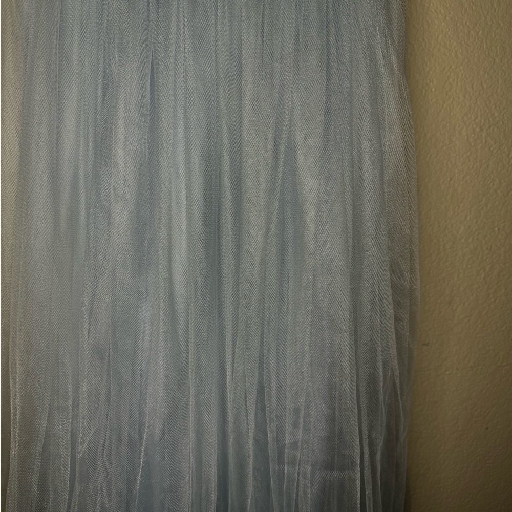 ASOS Blue Lace Bodice Tulle Midi Dress – Size 2 Elegant Formal Occasion - Picture 4 of 6
